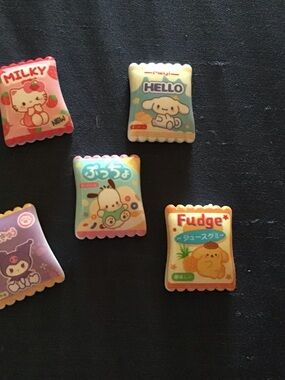 Sanrio Character Mini fridge magnet set. - Pink, Blue, Orange